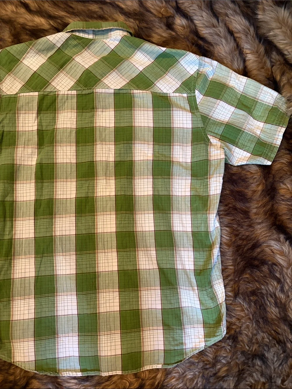 Men's  Levi  Strauss And CO Green/White Plaid   button up   Shirt  Small🍒